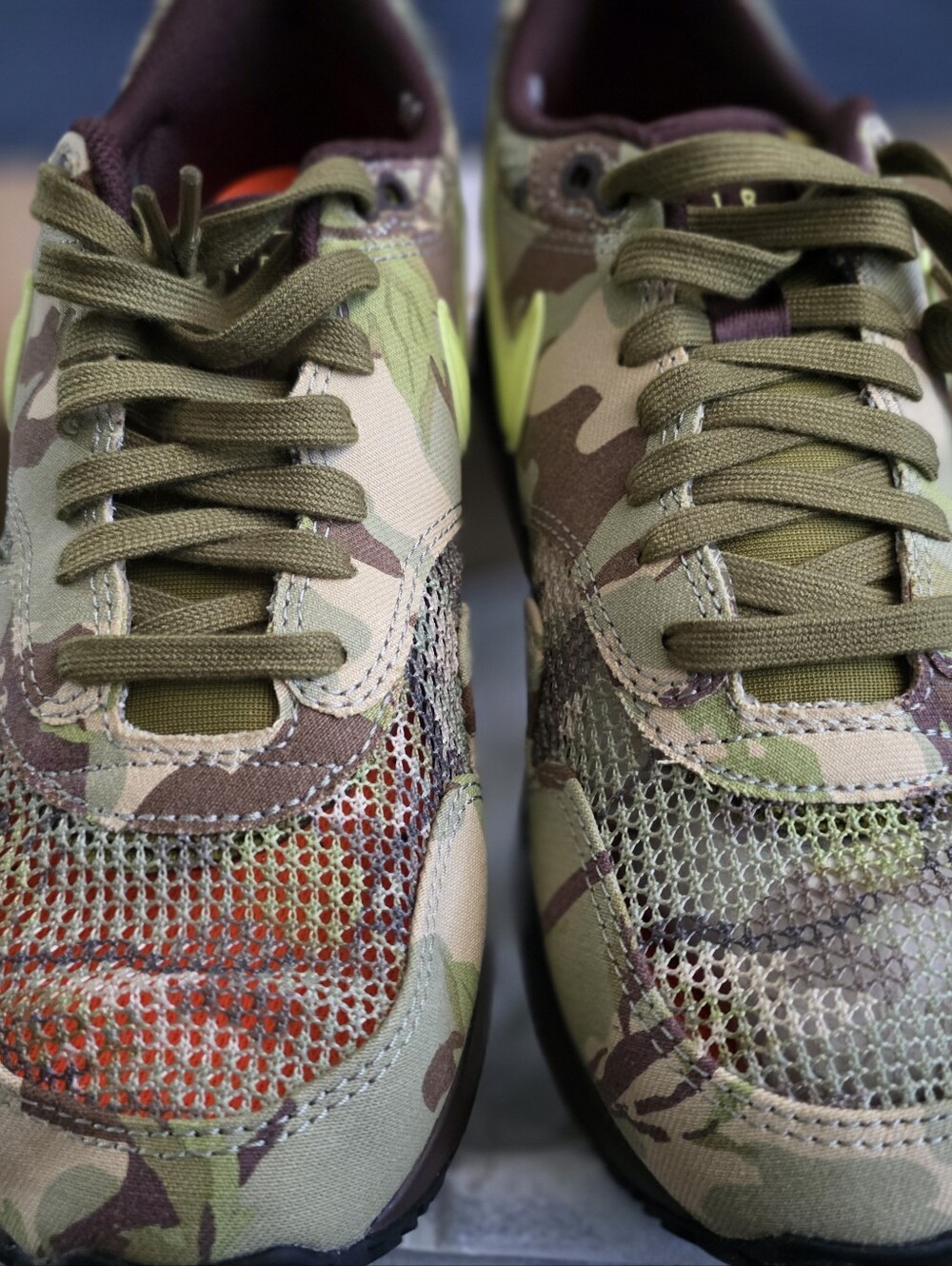 Nike Men's US 10 Camouflage Mesh Men's Sneakers - Olive Camo (Brand New)